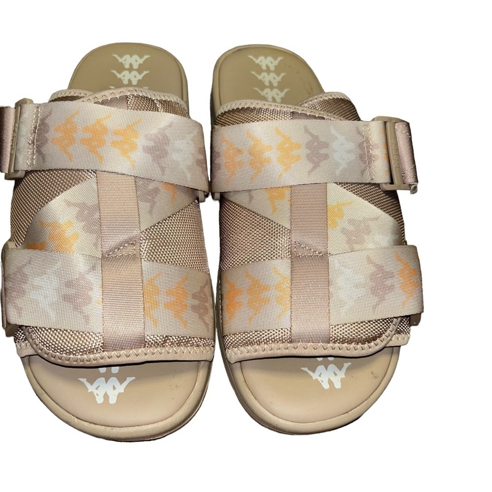 Kappa 222 Banda Mitel 8 Sandals Beige unisex men size 10 women 11.5 shoes slides